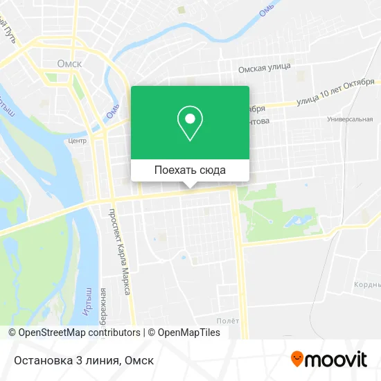 Карта Остановка 3 линия