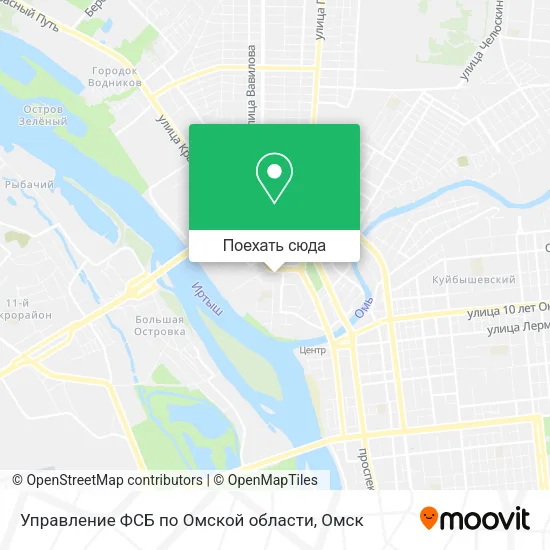 Карта Управление ФСБ по Омской области