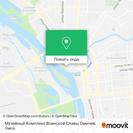 Карта Музейный Комплекс Воинской Славы Омичей