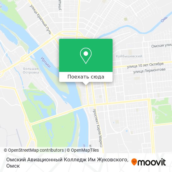 Карта Омский Авиационный Колледж Им Жуковского