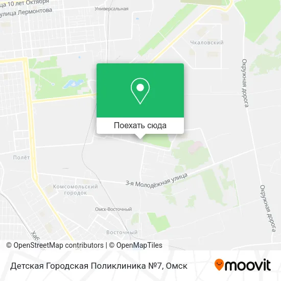 Карта Детская Городская Поликлиника №7