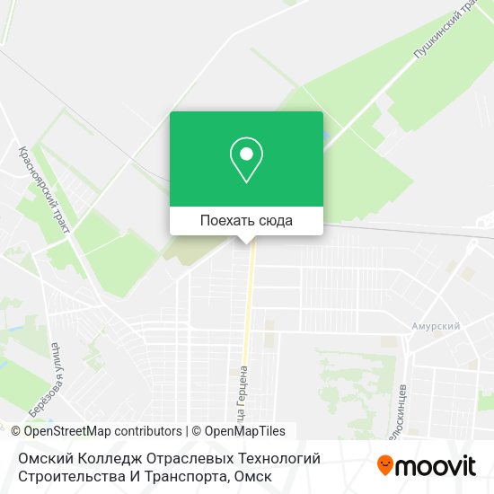 Карта Омский Колледж Отраслевых Технологий Строительства И Транспорта