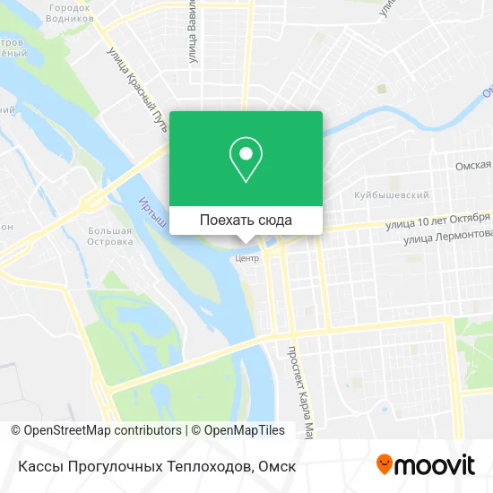 Карта Кассы Прогулочных Теплоходов