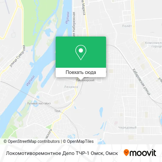 Карта Локомотиворемонтное Депо ТЧР-1  Омск