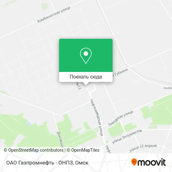 Карта ОАО  Газпромнефть - ОНПЗ