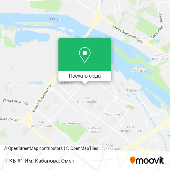 Карта ГКБ #1 Им. Кабанова