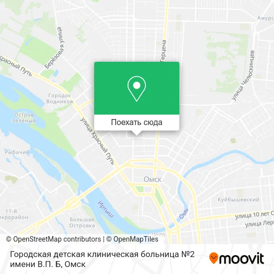Карта Городская детская клиническая больница №2 имени В.П. Б