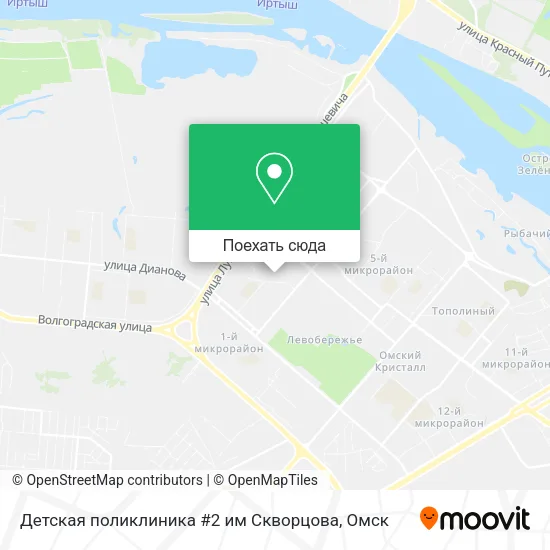 Карта Детская поликлиника #2 им Скворцова