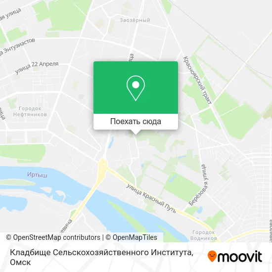 Карта Кладбище Сельскохозяйственного Института