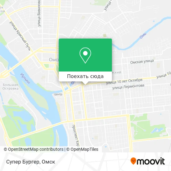 Карта Супер Бургер