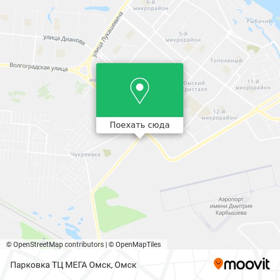 Карта Парковка ТЦ  МЕГА Омск