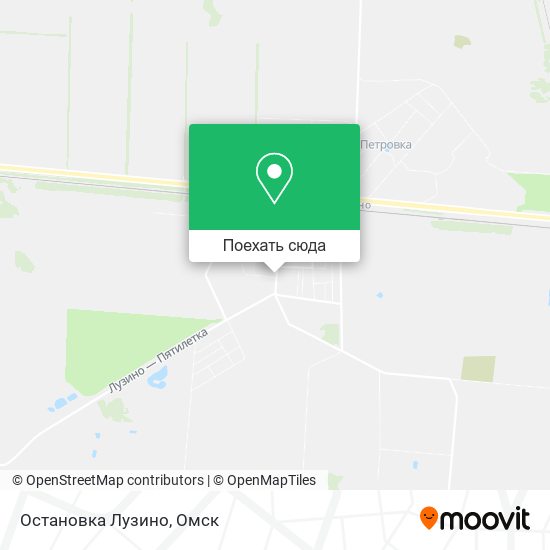 Карта Остановка Лузино