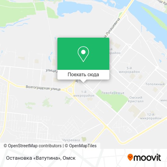 Карта Остановка «Ватутина»