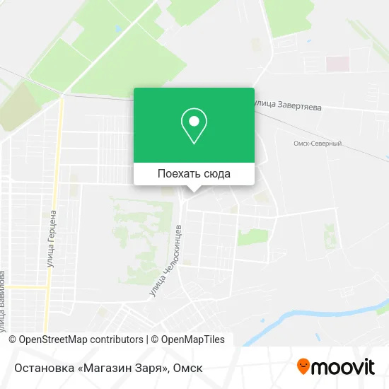Карта Остановка «Магазин Заря»
