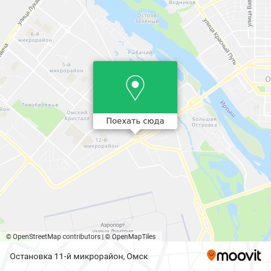 Карта Остановка  11-й микрорайон