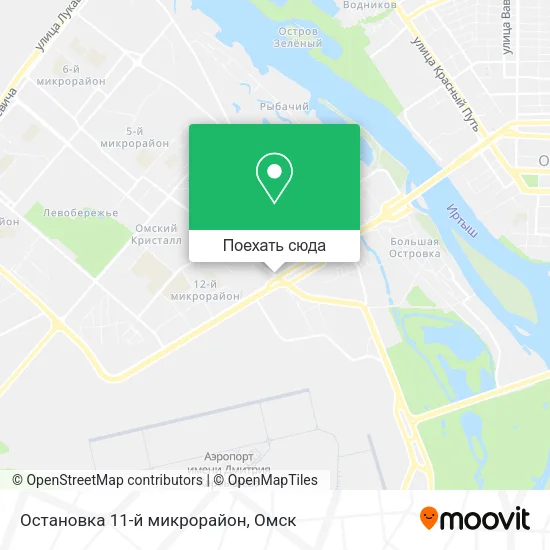 Карта Остановка  11-й микрорайон