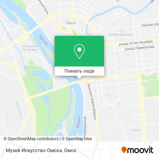 Карта Музей  Искусство Омска
