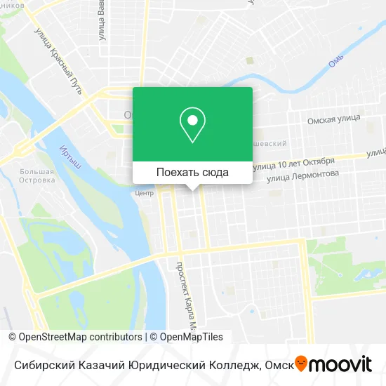 Карта Сибирский Казачий Юридический Колледж