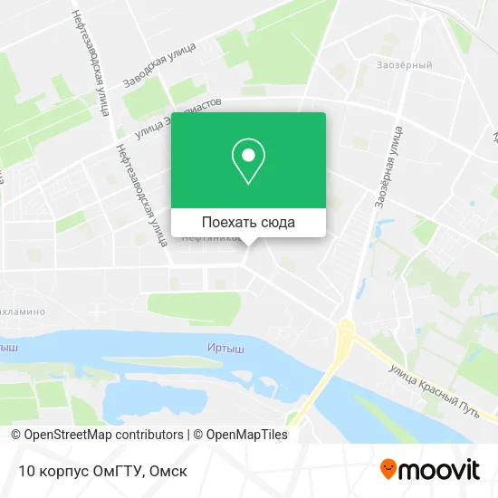 Карта 10 корпус ОмГТУ