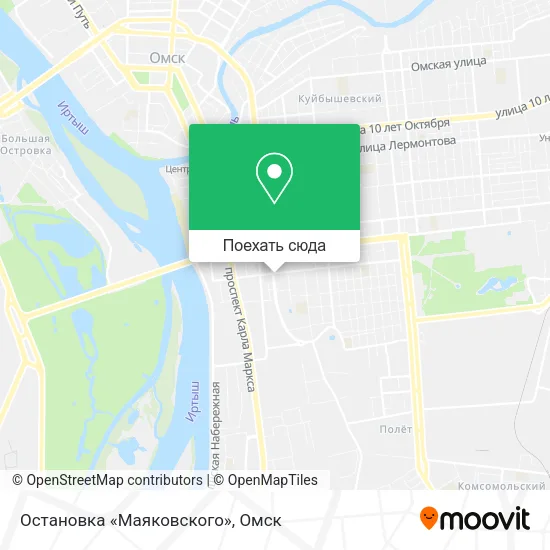 Карта Остановка «Маяковского»