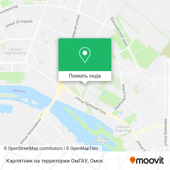 Карта Карпятник на территории ОмГАУ