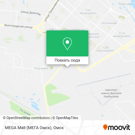 Карта MEGA Mall (МЕГА Омск)