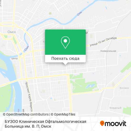 Карта БУЗОО Клиническая Офтальмологическая Больница им. В. П