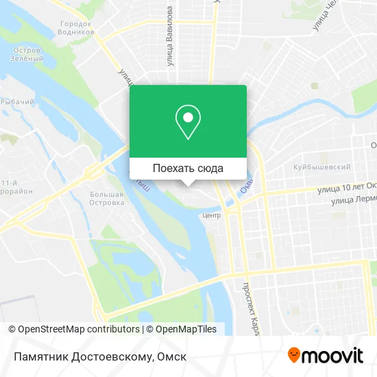 Карта Памятник Достоевскому
