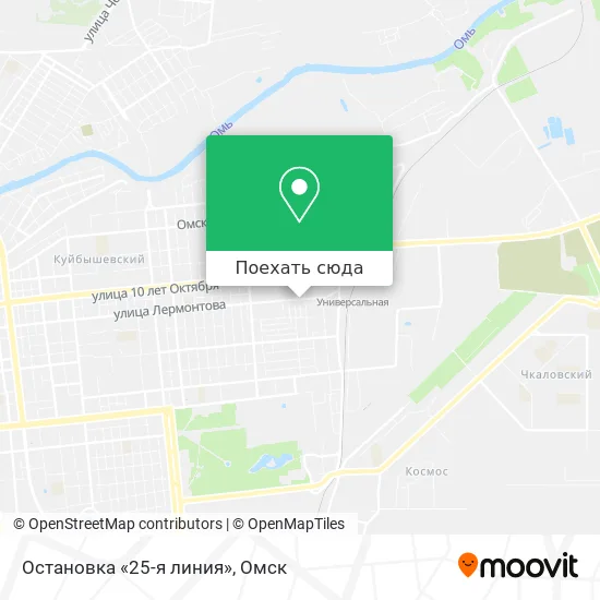 Карта Остановка «25-я линия»