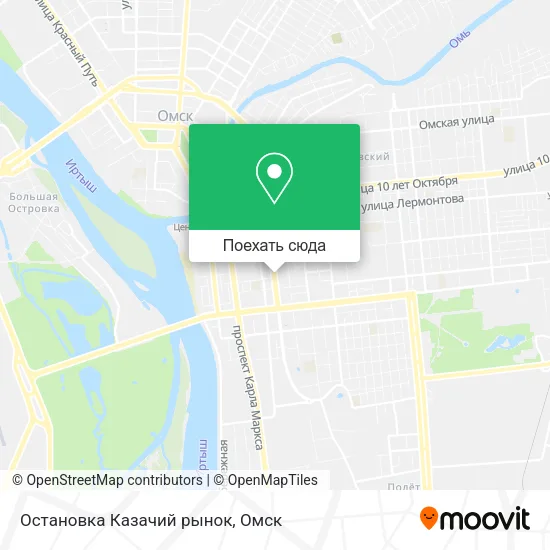 Карта Остановка  Казачий рынок