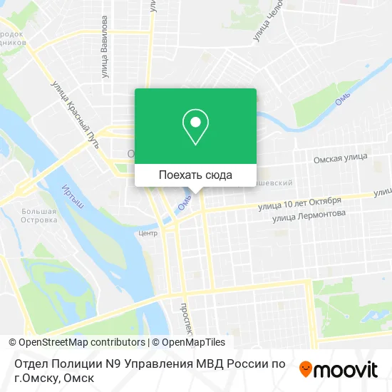 Карта Отдел Полиции N9 Управления МВД России по г.Омску
