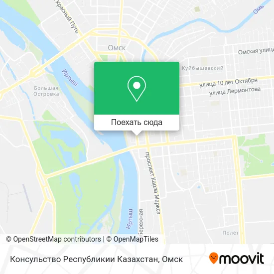 Карта Консульство Республикии Казахстан