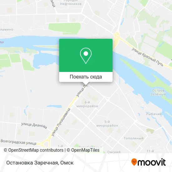 Карта Остановка  Заречная