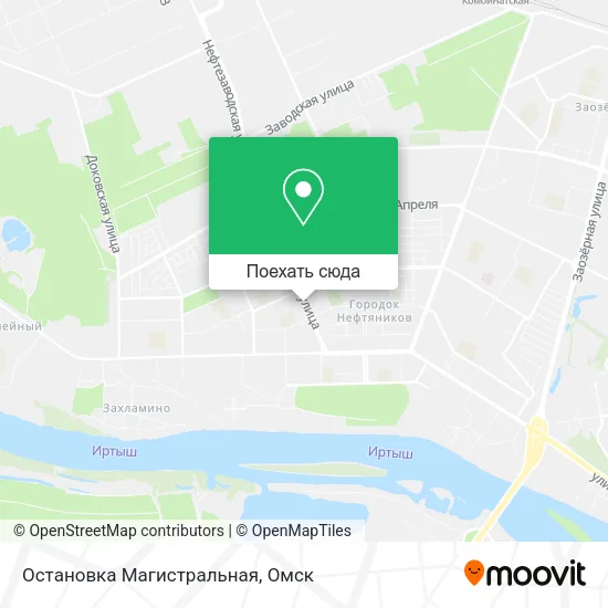 Карта Остановка  Магистральная