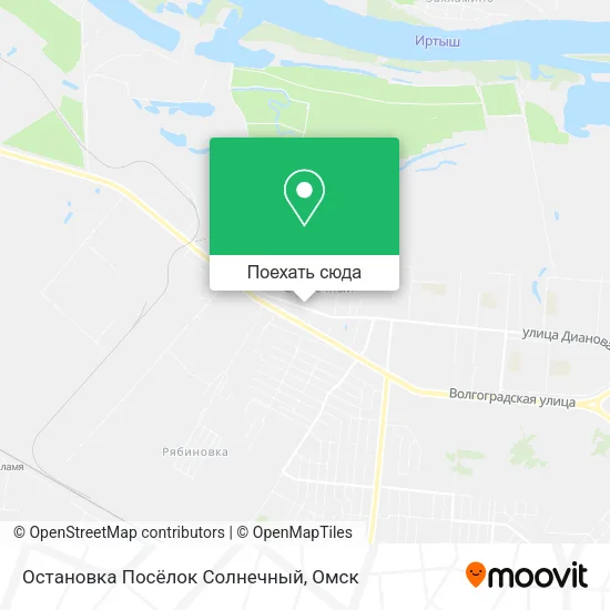 Карта Остановка  Посёлок Солнечный