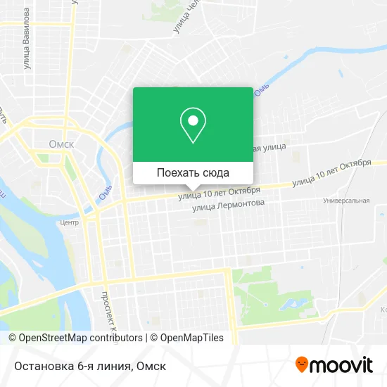Карта Остановка  6-я линия