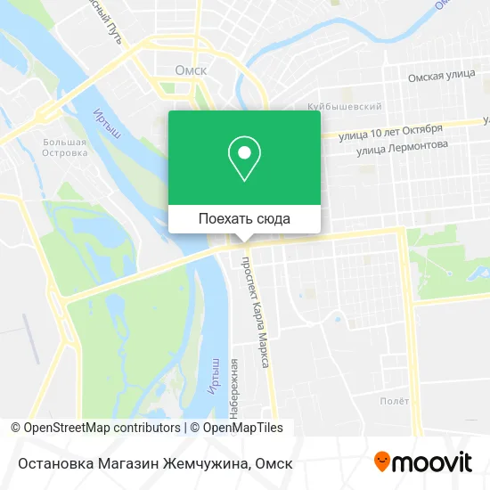 Карта Остановка  Магазин Жемчужина