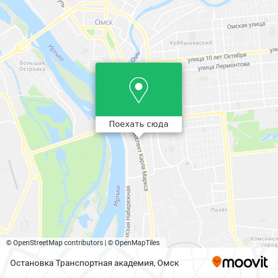 Карта Остановка  Транспортная академия