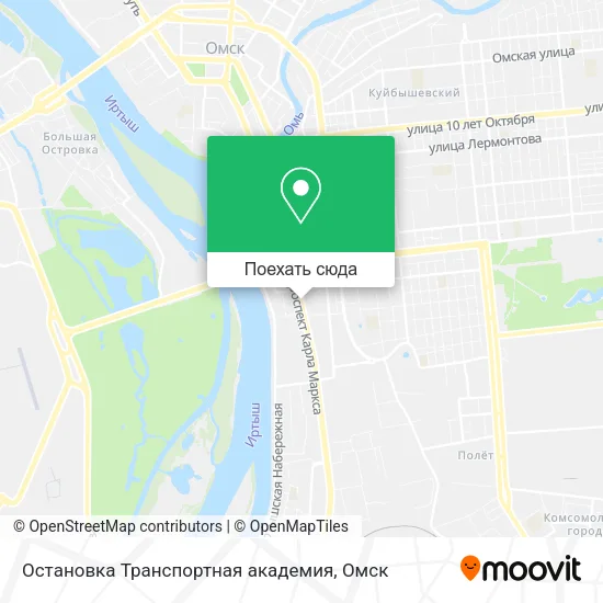 Карта Остановка  Транспортная академия