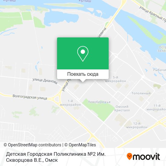 Карта Детская Городская Поликлиника №2 Им. Скворцова В.Е.