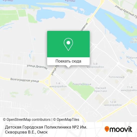 Карта Детская Городская Поликлиника №2 Им. Скворцова В.Е.