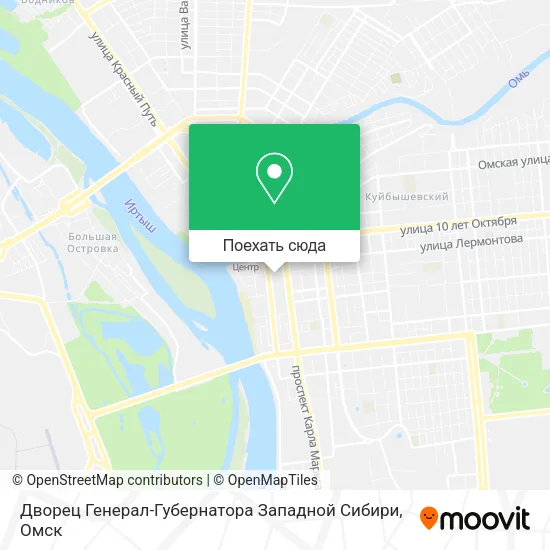 Карта Дворец Генерал-Губернатора Западной Сибири