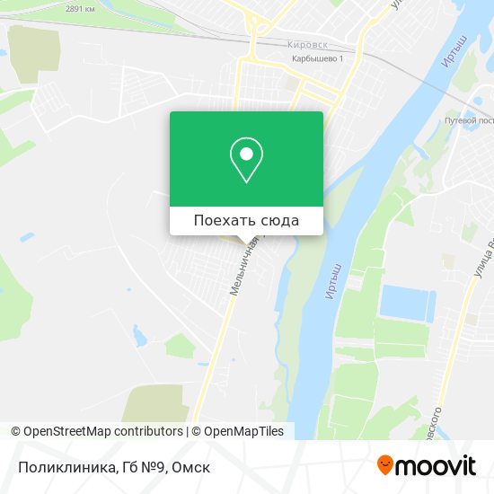 Карта Поликлиника, Гб №9