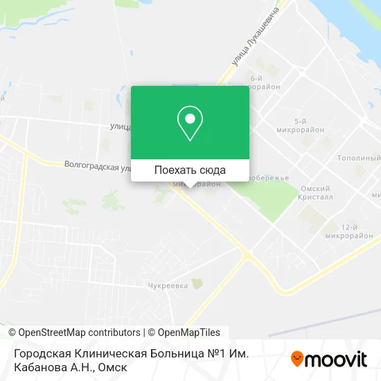 Карта Городская Клиническая Больница №1 Им. Кабанова А.Н.