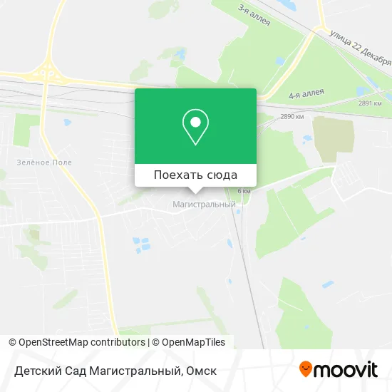 Карта Детский Сад Магистральный