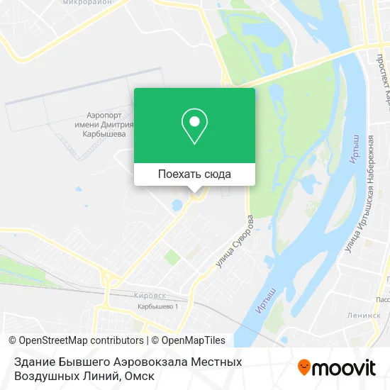 Карта Здание Бывшего Аэровокзала Местных Воздушных Линий