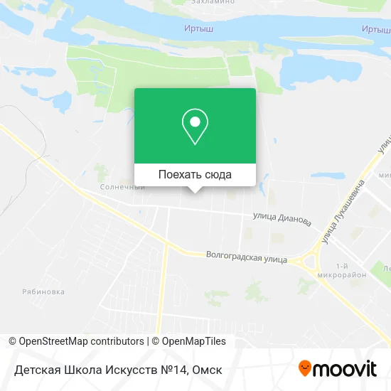Карта Детская Школа Искусств №14