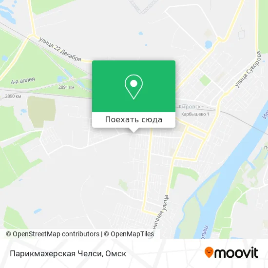 Карта Парикмахерская Челси