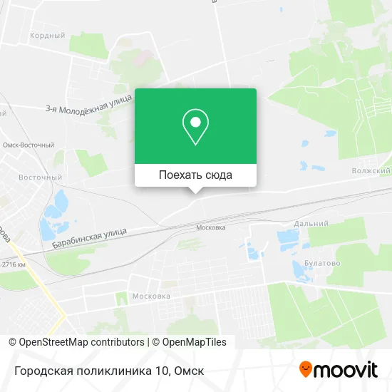 Карта Городская поликлиника 10