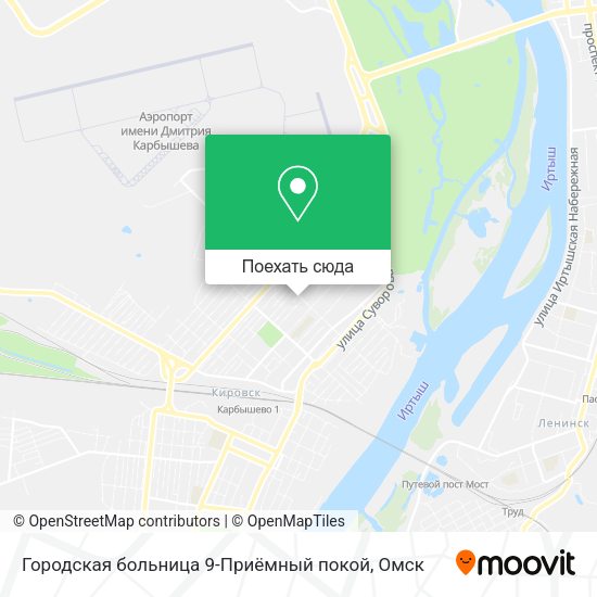 Карта Городская больница 9-Приёмный покой